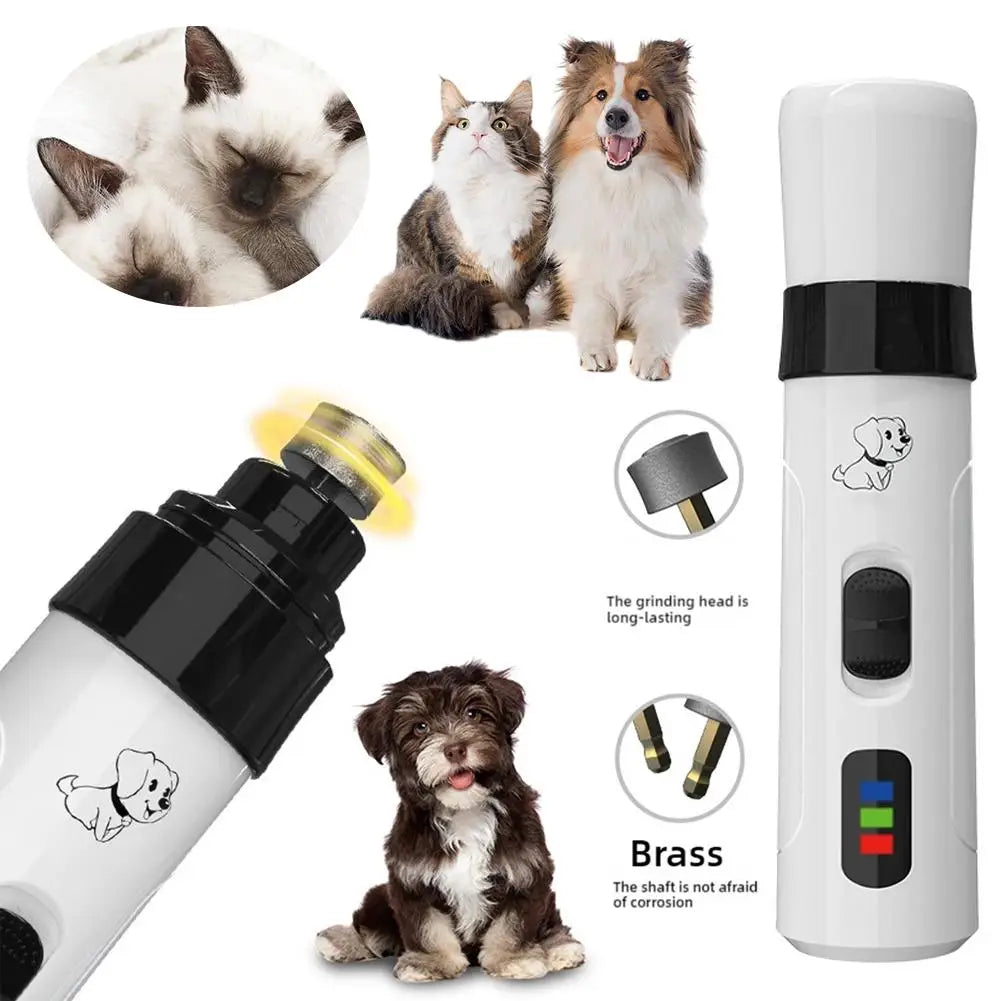 Electric Pet Nail Clipper USB Charging Dog Nail Grinder Portable Puppy Cat Nails Pet Grooming Tools For Small Medium Large Dogs