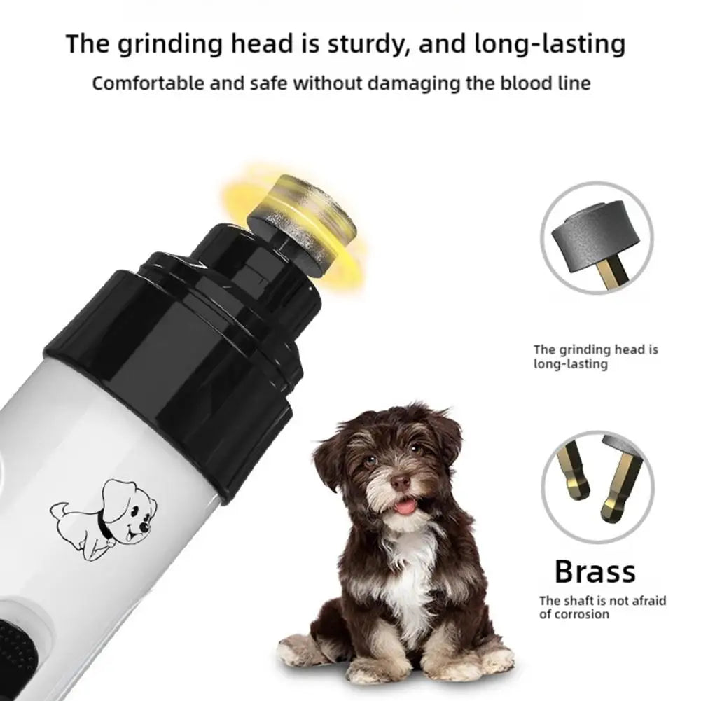 Electric Pet Nail Clipper USB Charging Dog Nail Grinder Portable Puppy Cat Nails Pet Grooming Tools For Small Medium Large Dogs