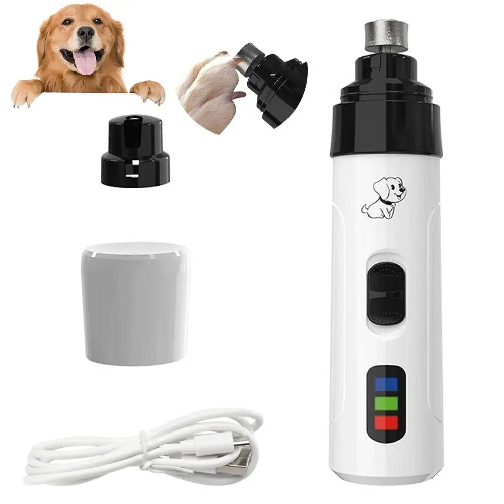 Electric Pet Nail Clipper USB Charging Dog Nail Grinder Portable Puppy Cat Nails Pet Grooming Tools For Small Medium Large Dogs