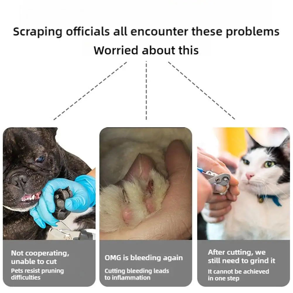 Electric Pet Nail Clipper USB Charging Dog Nail Grinder Portable Puppy Cat Nails Pet Grooming Tools For Small Medium Large Dogs