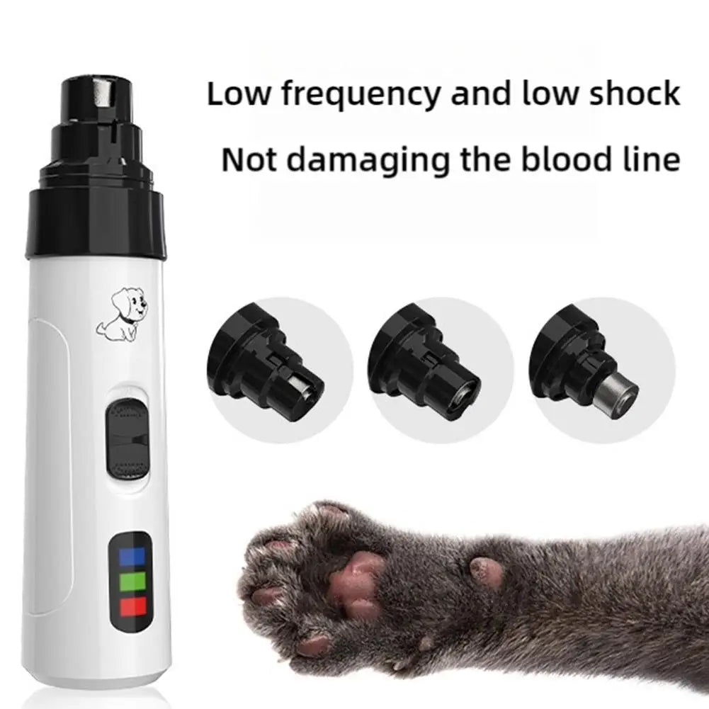 Electric Pet Nail Clipper USB Charging Dog Nail Grinder Portable Puppy Cat Nails Pet Grooming Tools For Small Medium Large Dogs